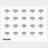 "Gelieve sociale afstand te bewaren" Grappige Covi Ronde Sticker (Vel)