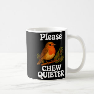 Gelieve Stillere Te Kauwen Vintage Vogel Groovy On Koffiemok
