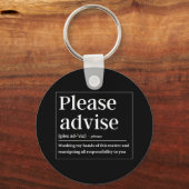 Gelieve te adviseren Funny Definition Sleutelhanger (Voorkant)