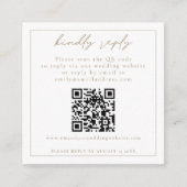 Gelieve te antwoorden QR Code Champagne Bruiloft R Informatiekaartje (Voorkant)