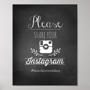 Gelieve te delen Uw Instagram 8x10 Poster