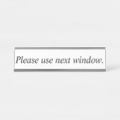 Gelieve te gebruiken volgende bord van het venster bureau naambordje (Voorkant)