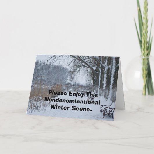 Gelieve te genieten van Deze Scène van de Winter Feestdagen Kaart (Voorkant)