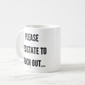 Gelieve te hopen om uit te komen koffiemok (Voorkant links)