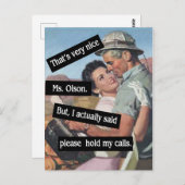 Gelieve te houden Mijn Funny van de Vraag Briefkaart (Voorkant / Achterkant)