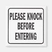 Gelieve te kloppen alvorens het deurteken in te vo magneet (Voorkant)