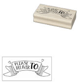 Gelieve te leveren aan de Banner van de Envelopkun Rubberstempel (Gestempeld)