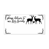 Gelieve te leveren aan onze Herten Vrienden Rubber Rubberstempel (Afrduk)