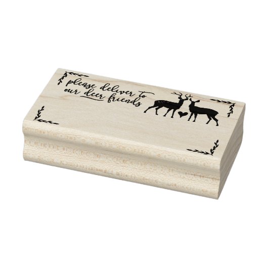 Gelieve te leveren aan onze Herten Vrienden Rubber Rubberstempel (Stempel)