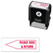 Gelieve te ondertekenen en Bedrijf terug te keren Zelfinktende Stempel (In situ)