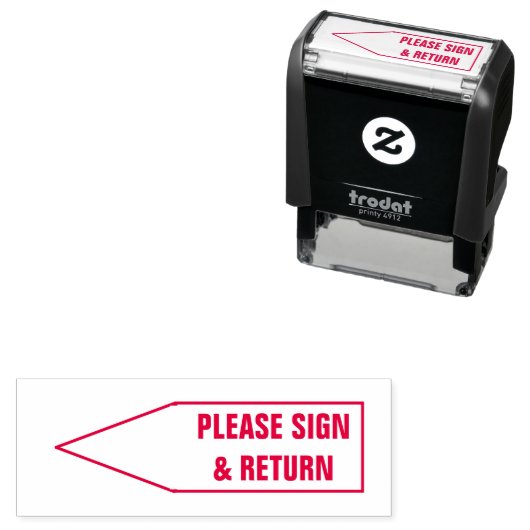 Gelieve te ondertekenen en Bedrijf terug te keren Zelfinktende Stempel (In situ)