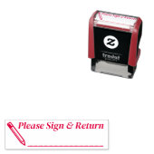 Gelieve te ondertekenen en terug te keren Leraar K Zelfinktende Stempel (In situ)