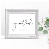 Gelieve te ondertekenen ons gastenboek, het teken  poster