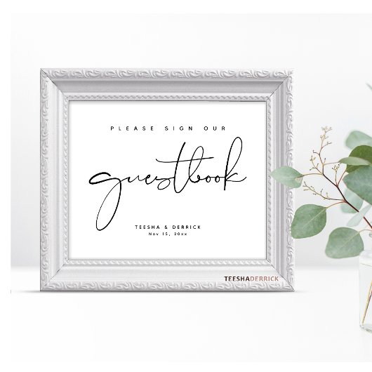 Gelieve te ondertekenen ons gastenboek, het teken  poster