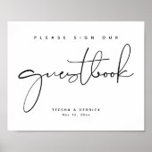 Gelieve te ondertekenen ons gastenboek, het teken  poster (Voorkant)