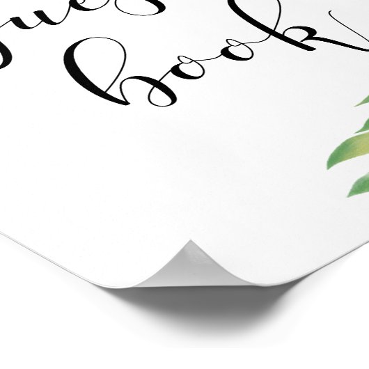 Gelieve te ondertekenen ons Waterverf van het gues Poster (Hoek)