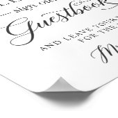 Gelieve te ondertekenen ons Witte Rozen Floral van Poster (Hoek)