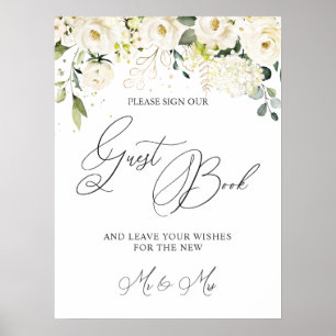 Gelieve te ondertekenen ons Witte Rozen Poster van