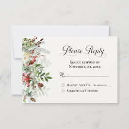 Gelieve te reageren RSVP Kerstgroen Vakantie