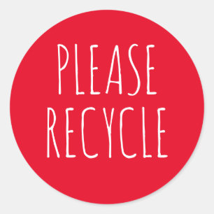 Gelieve te Recyclen hergebruik sparen de Groene Pl Ronde Sticker
