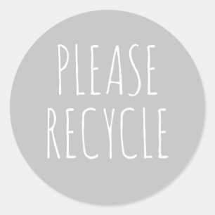 Gelieve te Recyclen hergebruik sparen de Groene Pl Ronde Sticker