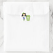 Gelieve te Recyclen Ronde Sticker (Tas)