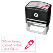 "Gelieve te Reviewen, te verbeteren, Initiaal, en Zelfinktende Stempel (In situ)