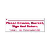 "Gelieve te Reviewen, te verbeteren, te onderteken Zelfinktende Stempel (Design)