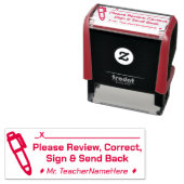 "Gelieve te Reviewen, te verbeteren, te onderteken Zelfinktende Stempel (In situ)