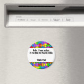 Gelieve te roepen Autism identiteitskaart- Label Magneet (Insitu (Vaatwasser))