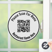 Gelieve te scannen naar menu QR code Sjabloon Raamsticker (Huis)