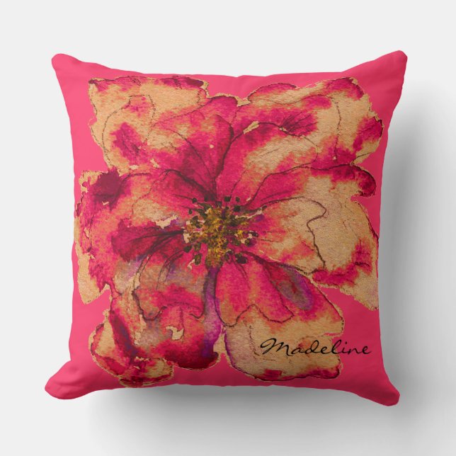 Gelieve te schilderen me herfst Floral Pillow Kussen (Voorkant)