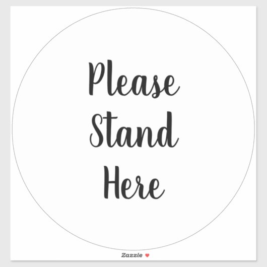 Gelieve te staan hier douane script grote vloercir sticker (Vel)