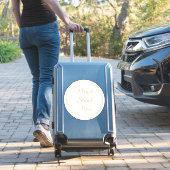 Gelieve te staan hier elegant gouden vloercirkelte sticker (Koffer Insitu)