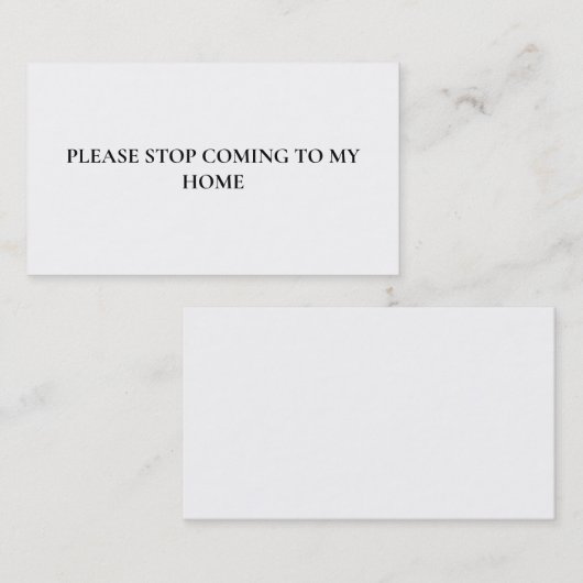 Gelieve te stoppen met Introvert praten om grappig Visitekaartje (Voorkant / Achterkant)