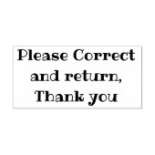 gelieve te verbeteren en terug te keren dank u rubberstempel (Afrduk)