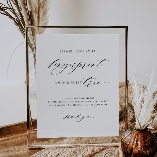 Gelieve te verlaten uw Vingerafdruk de Boom van de Poster