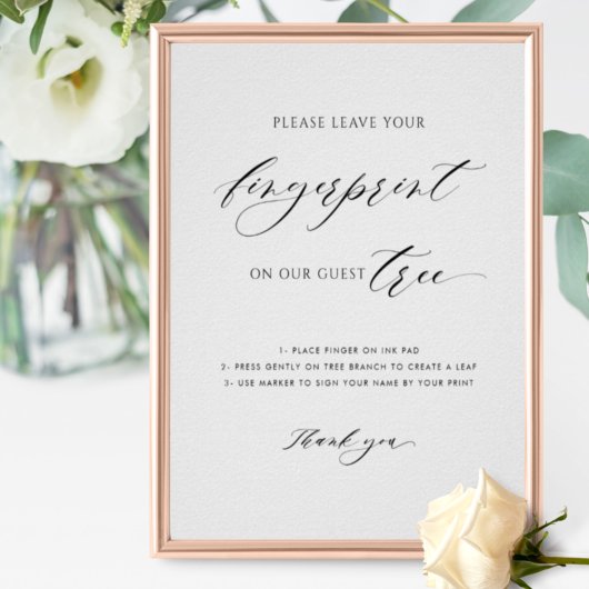 Gelieve te verlaten uw Vingerafdruk de Boom van de Poster