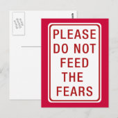 Gelieve te voeden niet de Vrees Briefkaart (Voorkant / Achterkant)