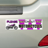 GELIEVE TE WACHTEN OP MOTORFIETSEN BUMPERSTICKER (Op auto)