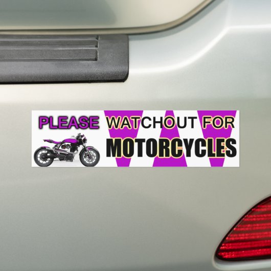 GELIEVE TE WACHTEN OP MOTORFIETSEN BUMPERSTICKER (Op auto)