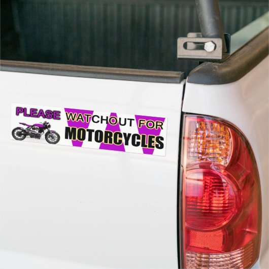GELIEVE TE WACHTEN OP MOTORFIETSEN BUMPERSTICKER (Op Truck)