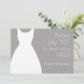 Gelieve te zeggen ja nog een dresse bruidsvoorstel kaart (Staand voorkant)