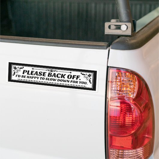 Gelieve terug te gaan bumpersticker (Op Truck)