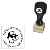 Gelieve terug te keren karton ei stempel (Gestempeld)