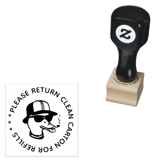 Gelieve terug te keren karton ei stempel (Gestempeld)