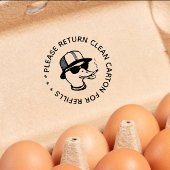 Gelieve terug te keren karton ei stempel