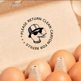 Gelieve terug te keren karton ei stempel