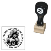 Gelieve terug te keren karton ei stempel met een g (Gestempeld)