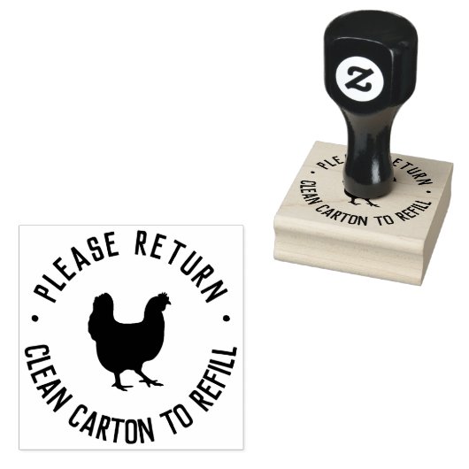 Gelieve terug te keren karton | Eieren Kartonnen s Rubberstempel (Gestempeld)